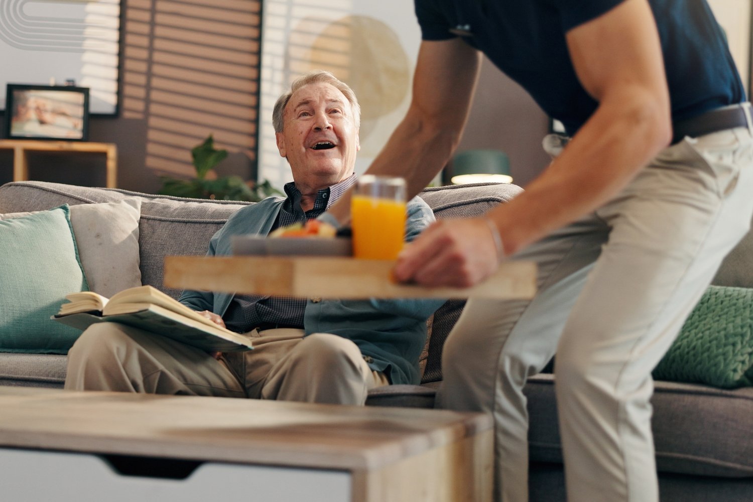 Caregiver and senior client